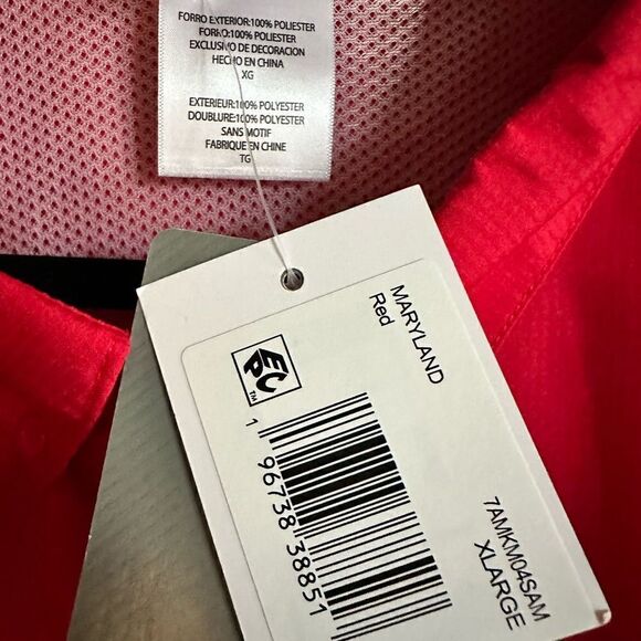 NWT University Maryland Terrapins UPF 50 Red Short Sleeve Button Shirt Size XL - Picture 3 of 5
